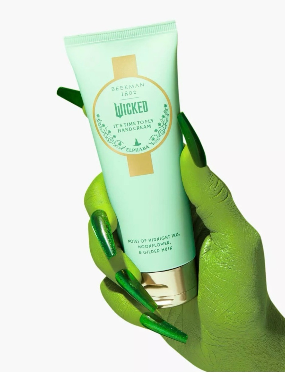 Beekman 1802 Wicked Elphaba Hand Cream and 2 eye shimmer crayons